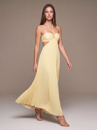 SIENNA MAXI DRESS Golden Ivory studio pose 1