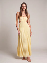 SIENNA MAXI DRESS Golden Ivory studio pose 2