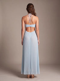SIENNA MAXI DRESS Sky Mist studio back