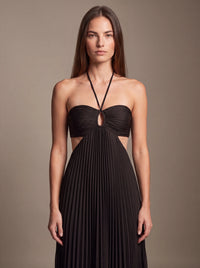 SIENNA MAXI DRESS Midnight Noir studio zoom