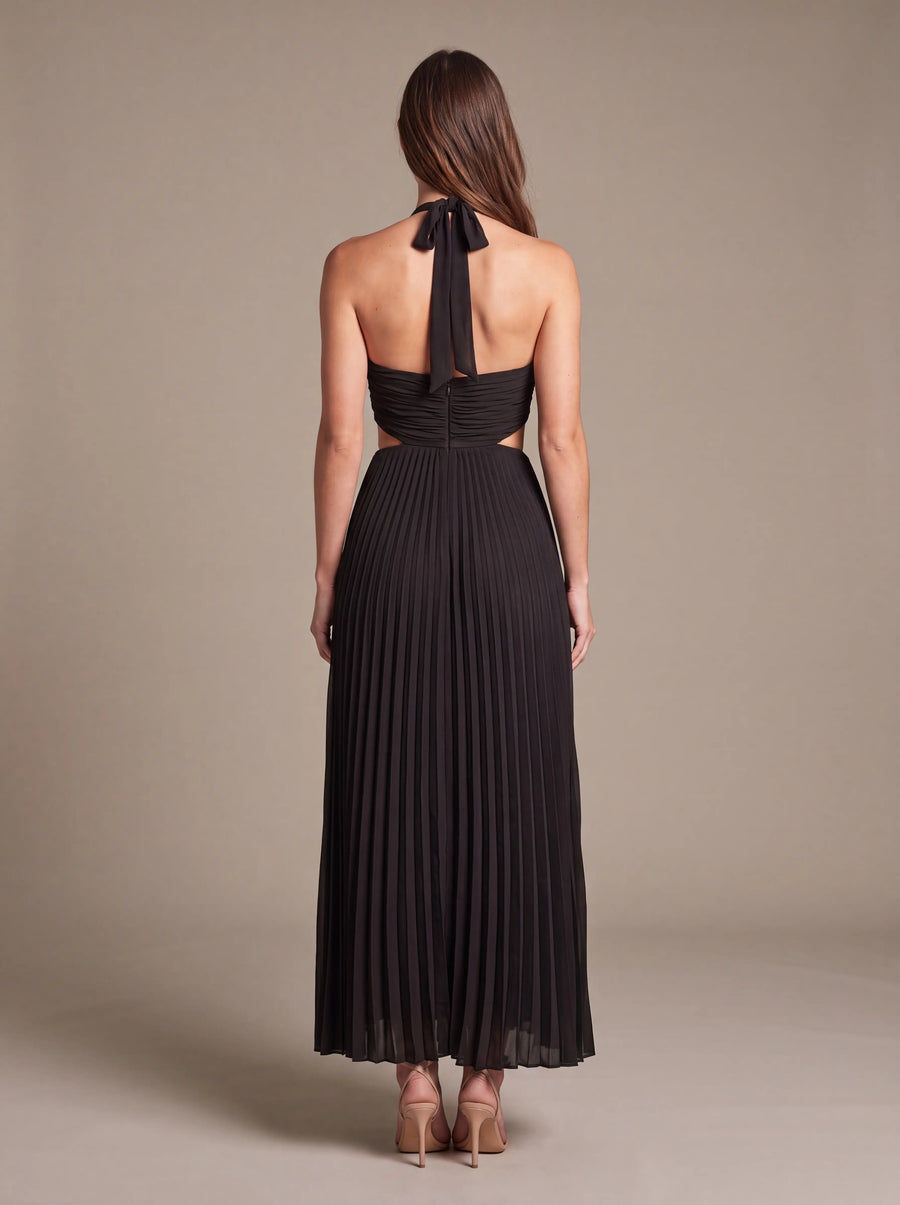 SIENNA MAXI DRESS Midnight Noir studio back