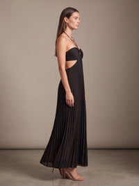 SIENNA MAXI DRESS Midnight Noir studio side