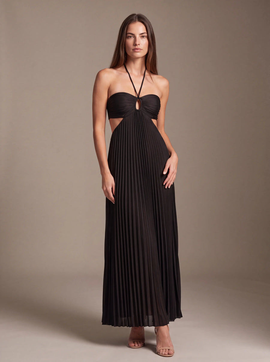 SIENNA MAXI DRESS Midnight Noir studio pose 2