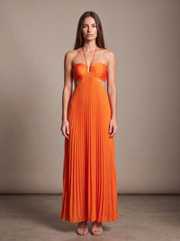SIENNA MAXI DRESS Sunset Ember studio front