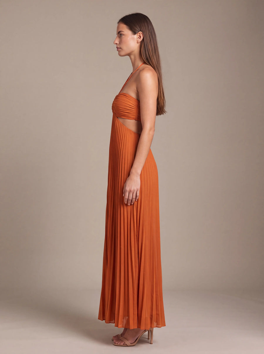 SIENNA MAXI DRESS Sunset Ember studio side