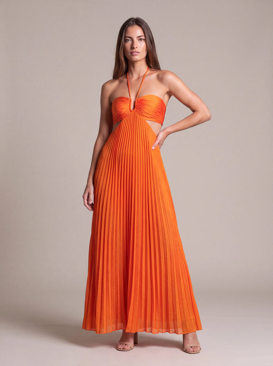 SIENNA MAXI DRESS Sunset Ember studio pose 2
