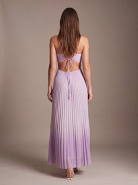 SIENNA MAXI DRESS Lilac studio back