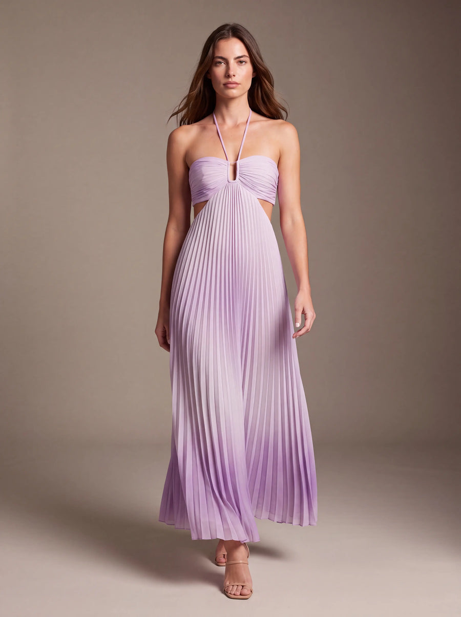 SIENNA MAXI DRESS Lilac studio pose 1