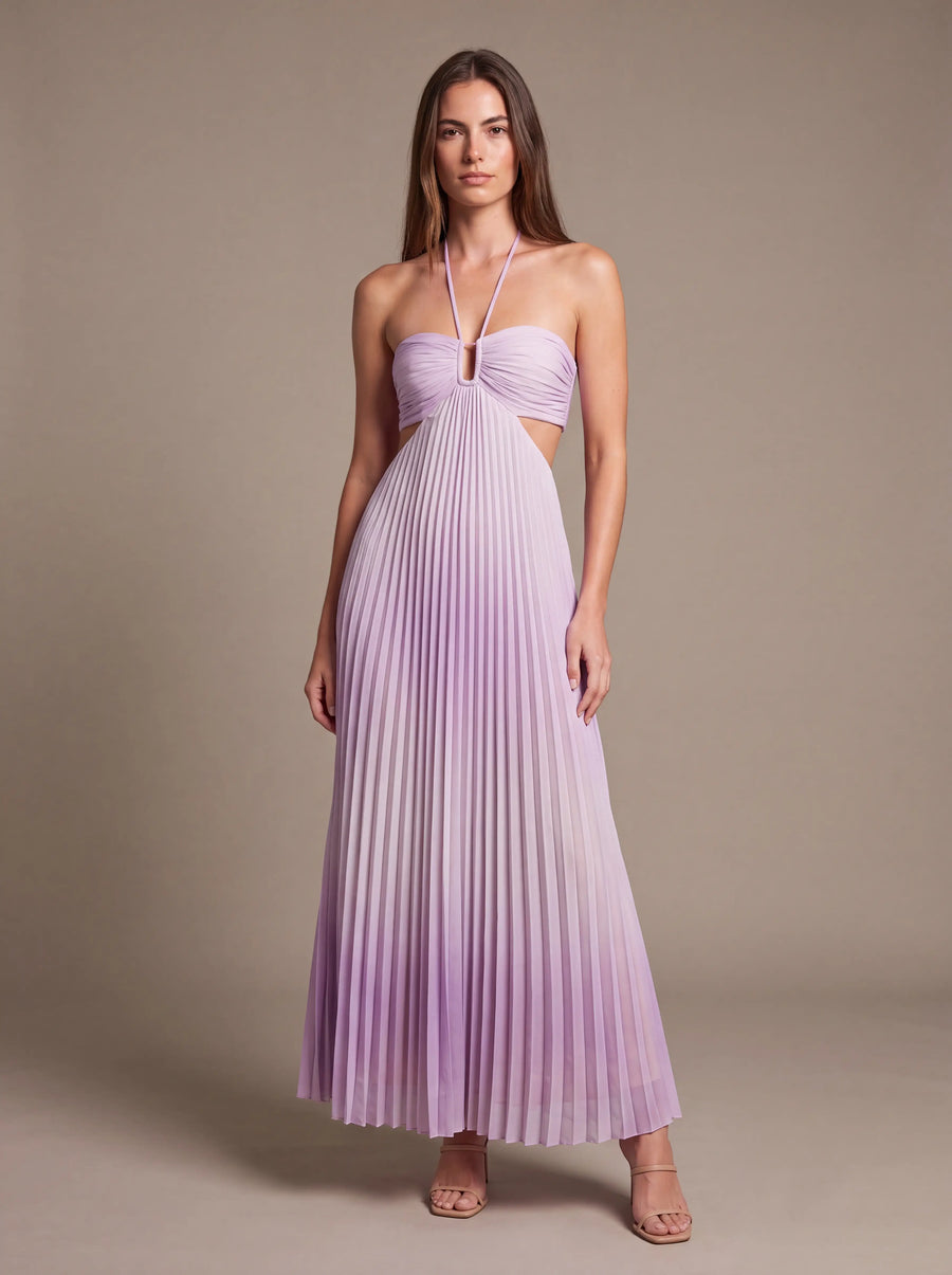 SIENNA MAXI DRESS Lilac studio pose 2