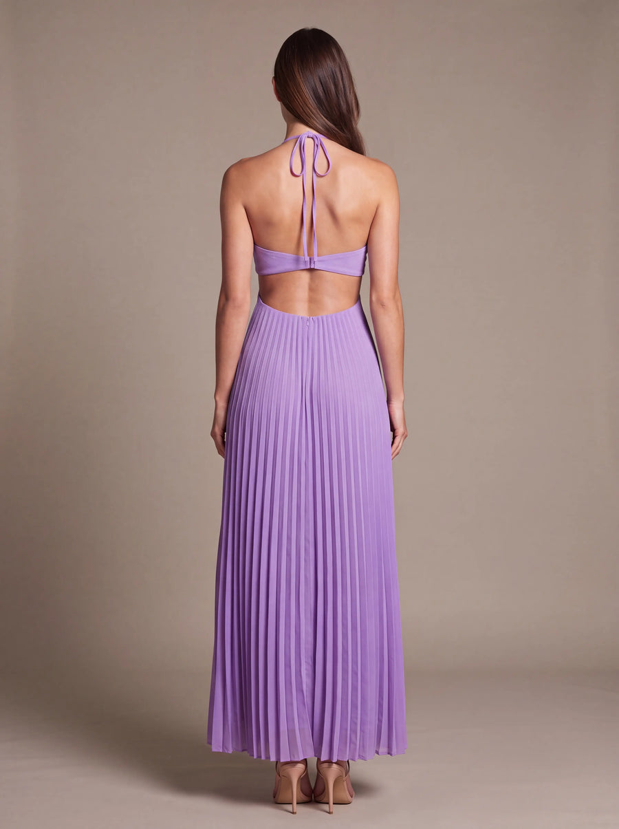 SIENNA MAXI DRESS Lavender Aura studio back