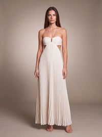 SIENNA MAXI DRESS White Ivory studio front