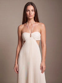 SIENNA MAXI DRESS White Ivory studio zoom