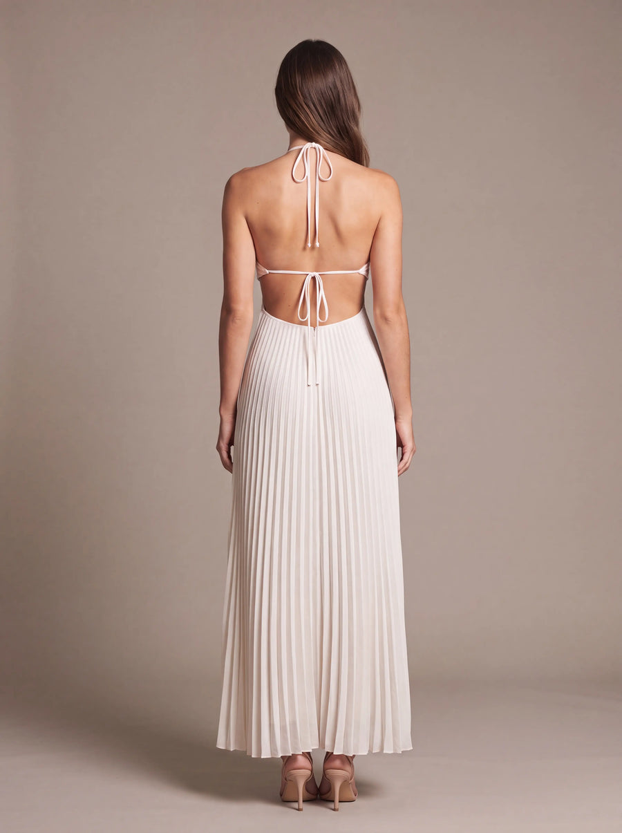 SIENNA MAXI DRESS White Ivory studio back