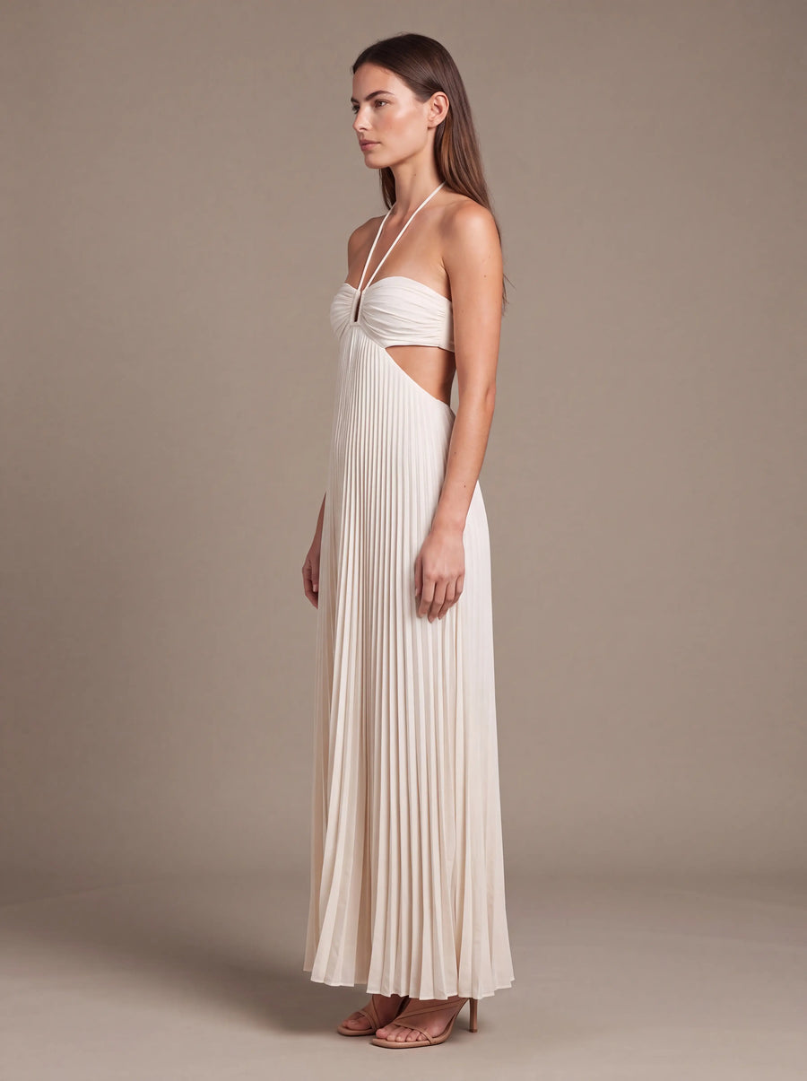 SIENNA MAXI DRESS White Ivory studio side
