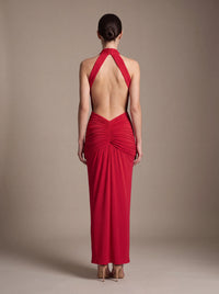 CLARA MAXI DRESS Red studio back