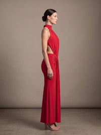 CLARA MAXI DRESS Red studio side
