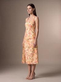 WHITNEY MIDI DRESS Sunset Floral studio side