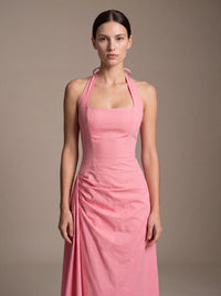 WHITNEY MIDI DRESS Pink studio zoom