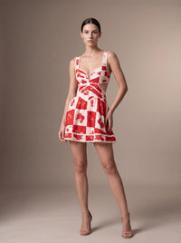 NASHI MINI DRESS Red studio pose 2