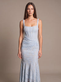 CAROL MAXI DRESS Blue studio zoom