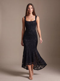CAROL MAXI DRESS Black studio pose 1