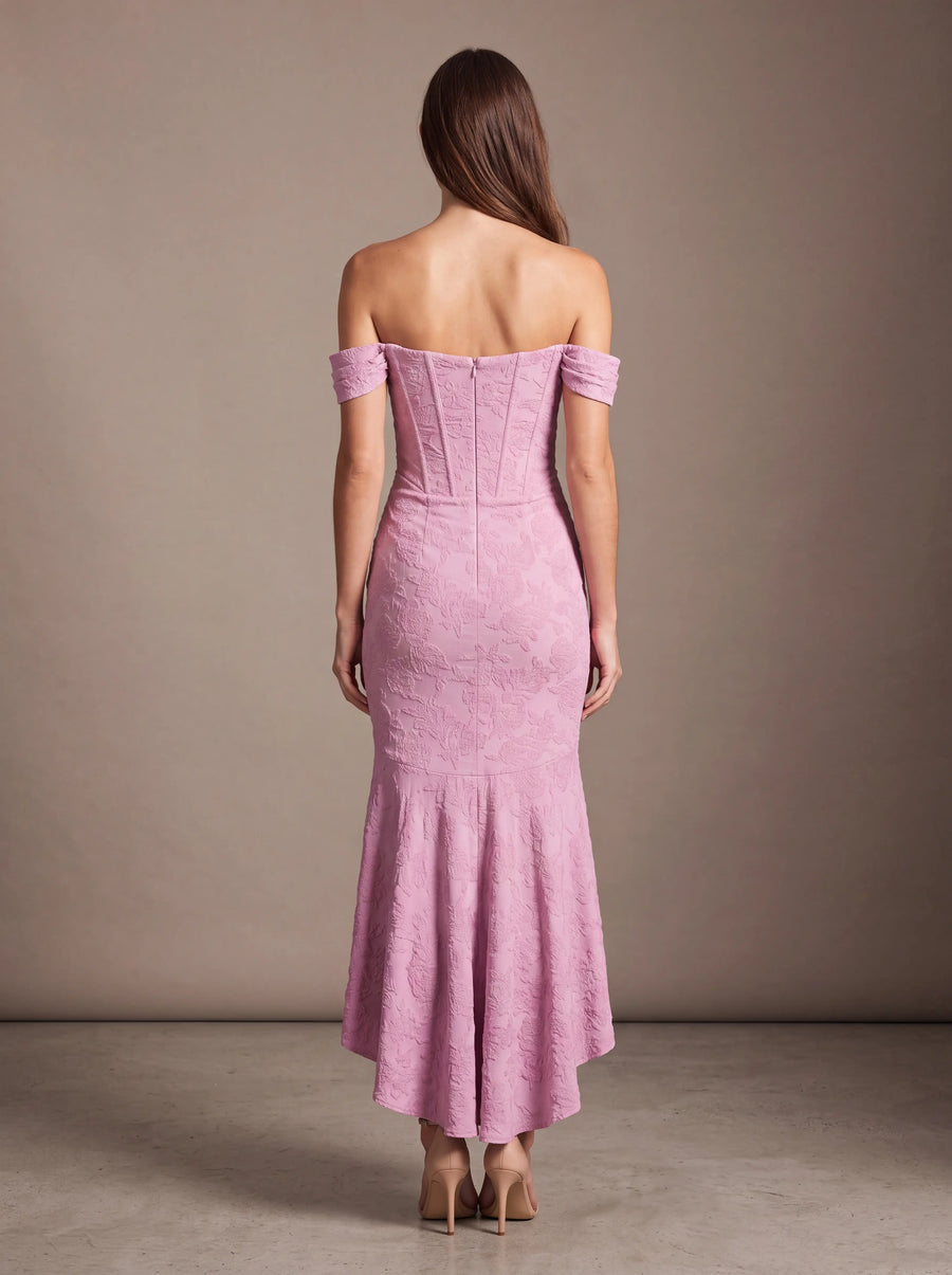 CAROL MAXI DRESS Pink studio back