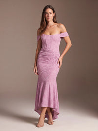 CAROL MAXI DRESS Pink studio pose 2