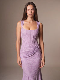 CAROL MAXI DRESS Purple studio zoom
