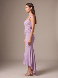 CAROL MAXI DRESS Purple studio side