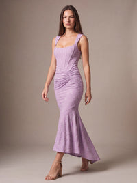 CAROL MAXI DRESS Purple studio pose 1