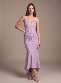 CAROL MAXI DRESS Purple studio pose 2