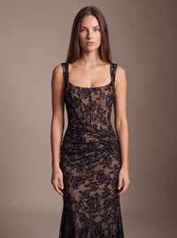 CAROL MAXI DRESS Black studio zoom