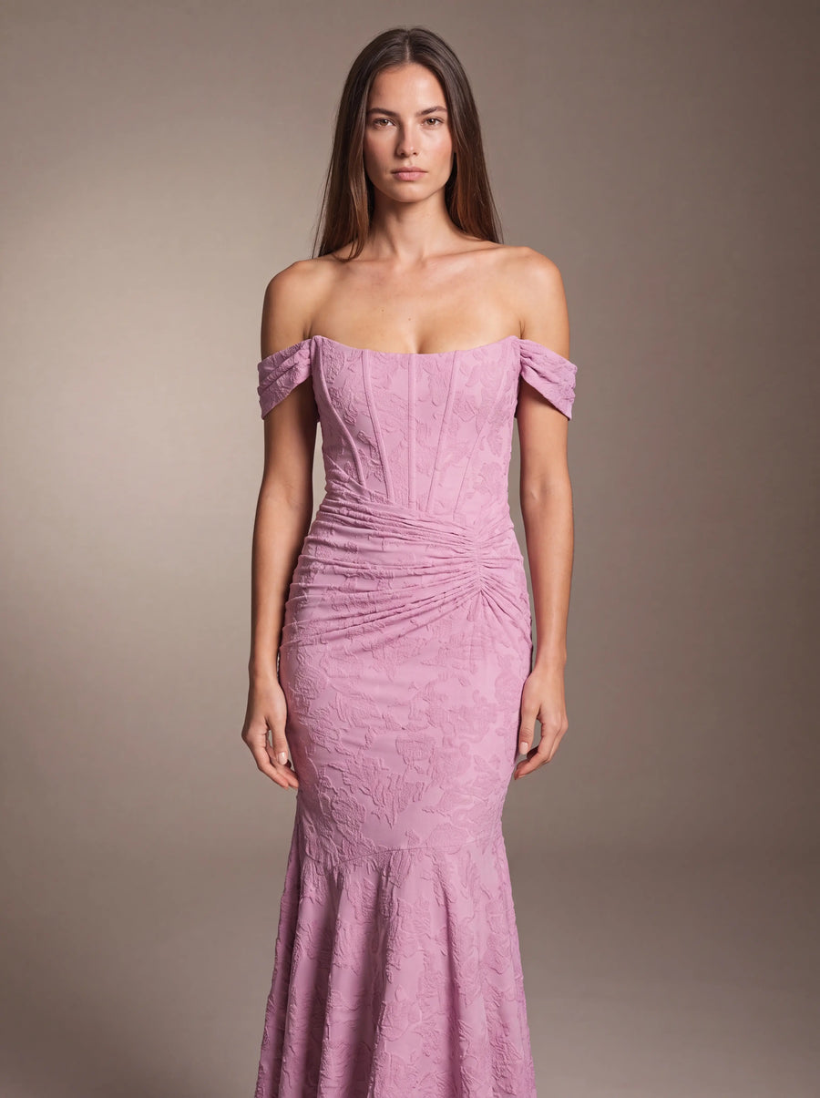 CAROL MAXI DRESS Pink studio zoom