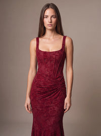 CAROL MAXI DRESS Red studio zoom
