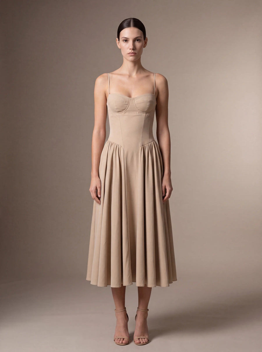 Bea Champagne Beige Studio Front