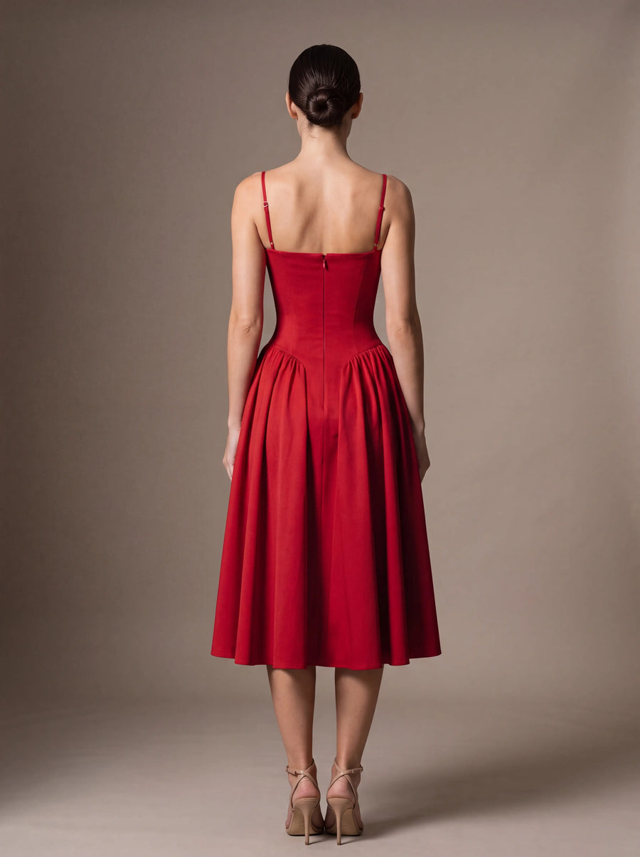Bea Crimson Red Studio Back