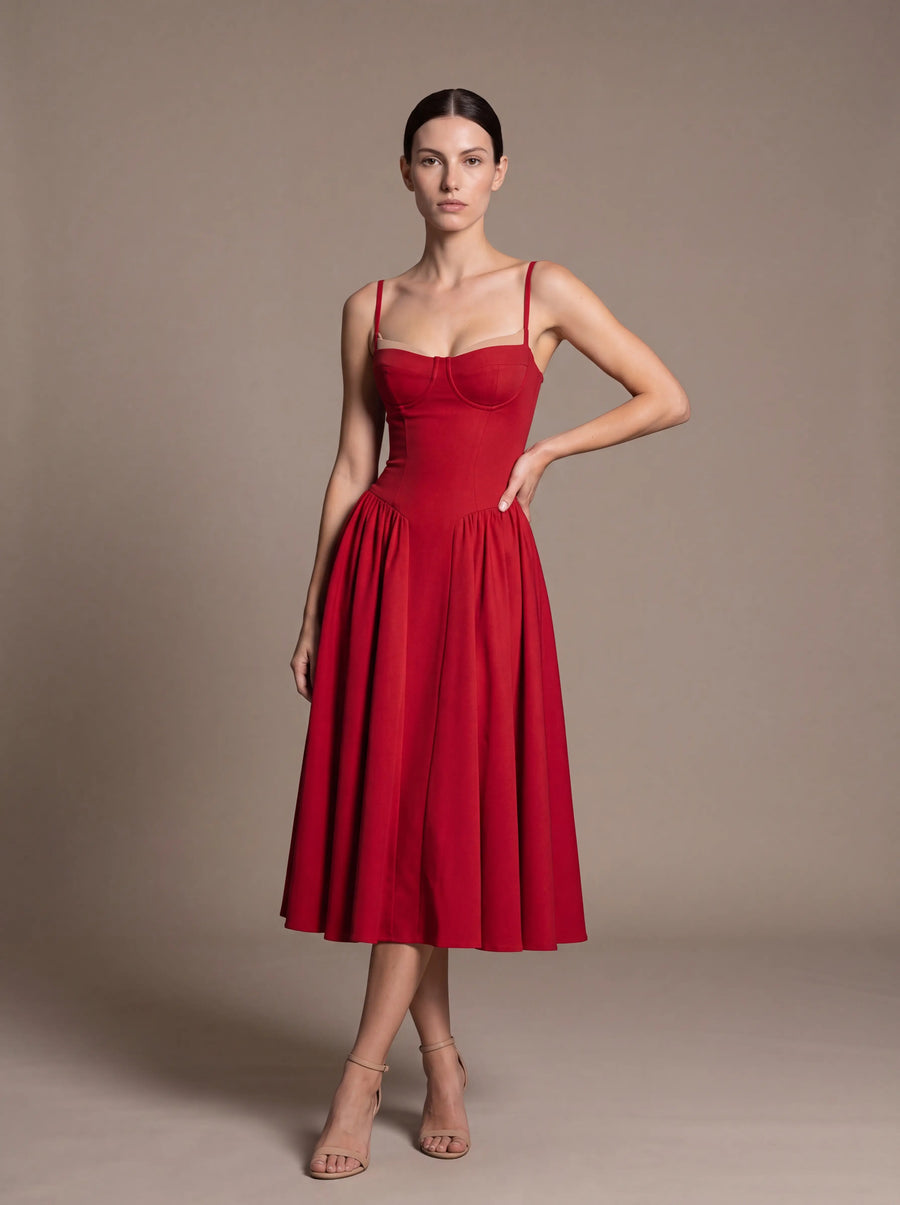 Bea Crimson Red Studio Turn