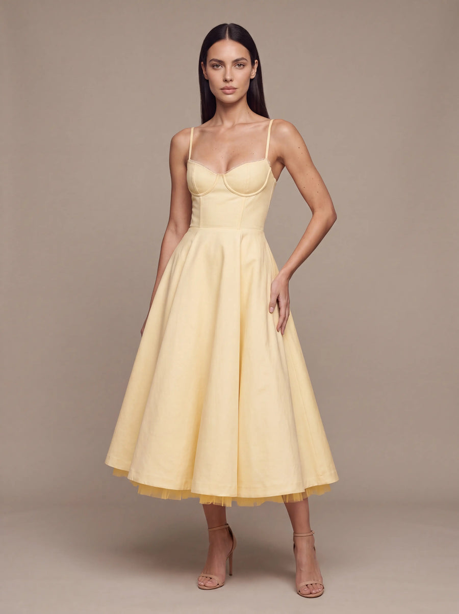Amelie Butter Yellow Studio Turn