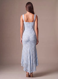 CAROL MAXI DRESS Blue studio back
