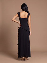 CLAIRE MAXI DRESS Black studio back
