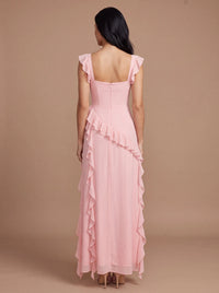 CLAIRE MAXI DRESS Pink studio back