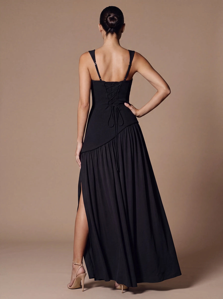 ELEANOR MAXI DRESS Black studio back