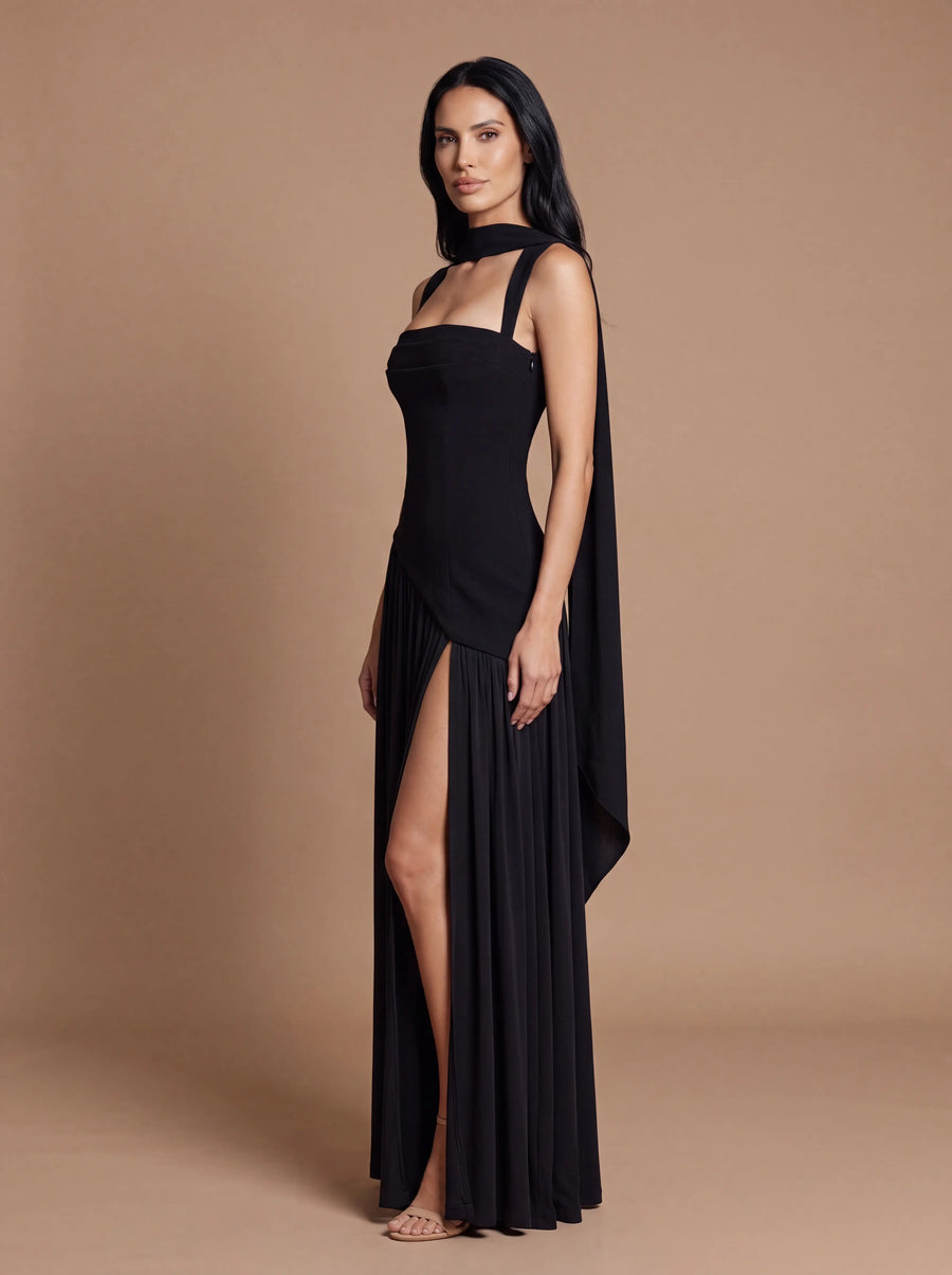 ELEANOR MAXI DRESS Black studio side