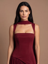 ELEANOR MAXI DRESS Cherry Lacquer studio zoom