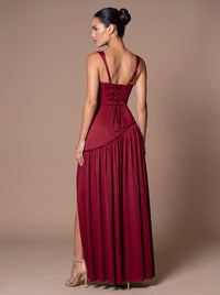 ELEANOR MAXI DRESS Cherry Lacquer studio back