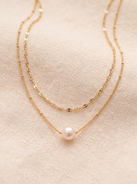 Double Necklace With Freshwater Pearl