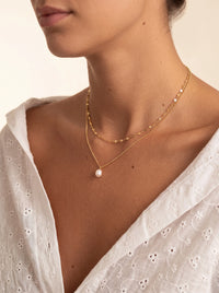 Double Necklace With Freshwater Pearl
