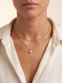 Double Necklace With Freshwater Pearl