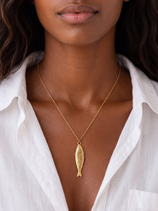 Coastal Classic Fish Sardine Necklace