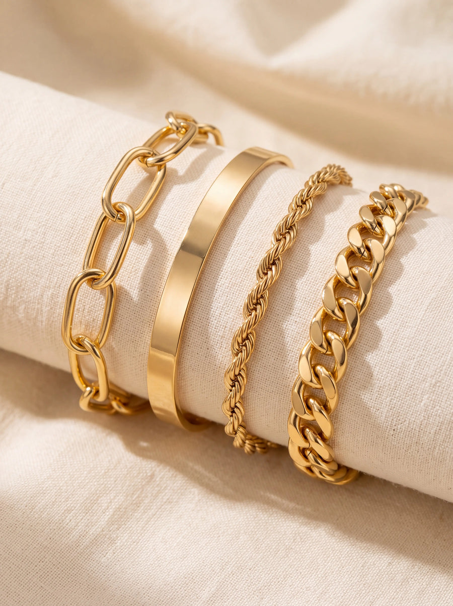 Tara Stellar 4-piece Gold Bracelet Set